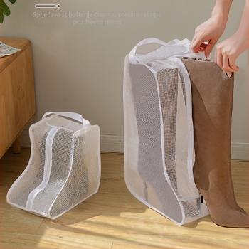 Torba za pohranu cipelja, 3D prozirni dizajn, vodootporna i otporna na prljanje, PE materijal, minimalistički stil