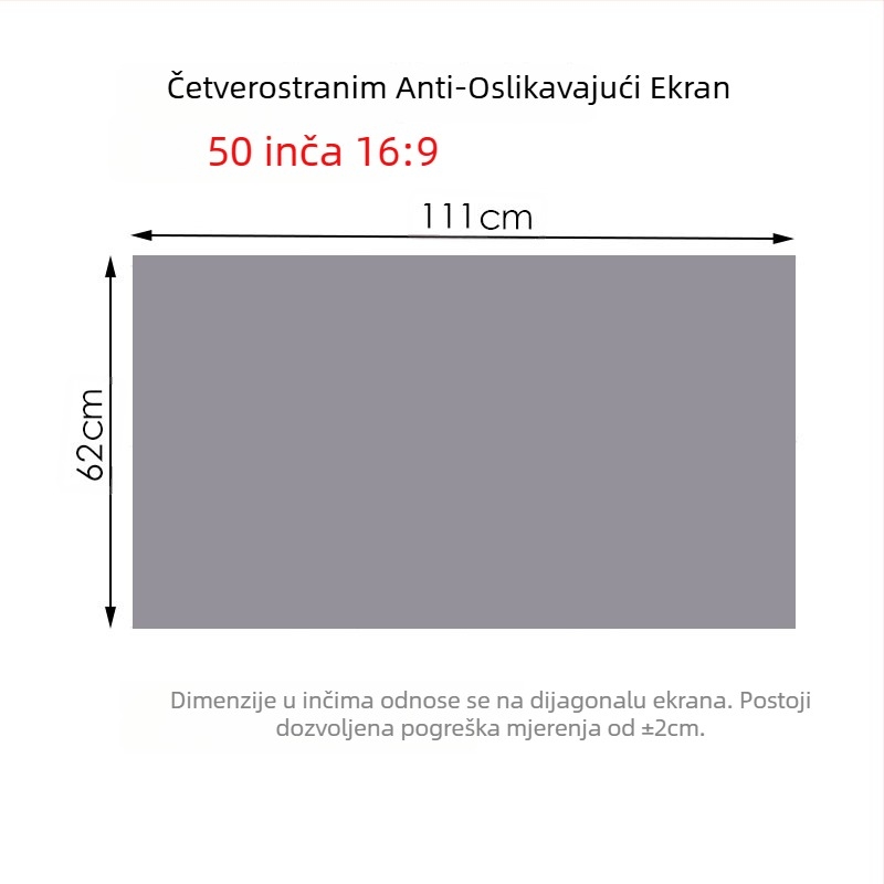 NICEFOUR SK1 Sklopivi anti-refleksijski projekcijski zaslon, težina 100–820 g, ovlaštena privatna marka, ugao gledanja 0–40°