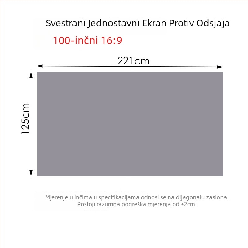 NICEFOUR SK1 Sklopivi anti-refleksijski projekcijski zaslon, težina 100–820 g, ovlaštena privatna marka, ugao gledanja 0–40°