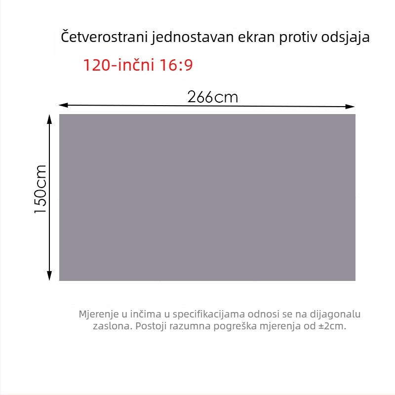 NICEFOUR SK1 Sklopivi anti-refleksijski projekcijski zaslon, težina 100–820 g, ovlaštena privatna marka, ugao gledanja 0–40°