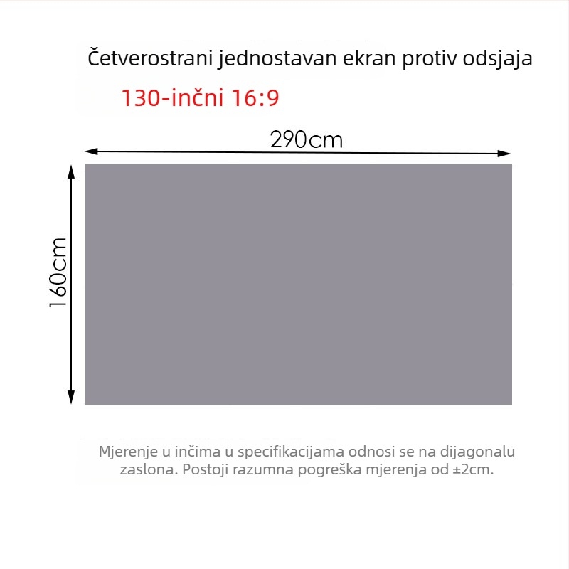NICEFOUR SK1 Sklopivi anti-refleksijski projekcijski zaslon, težina 100–820 g, ovlaštena privatna marka, ugao gledanja 0–40°