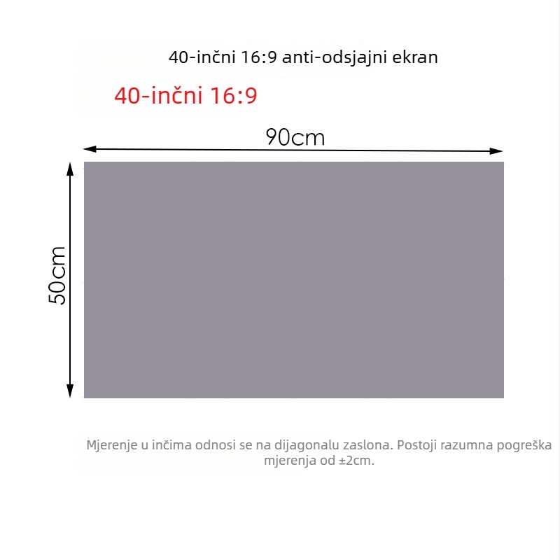 NICEFOUR SK1 Sklopivi anti-refleksijski projekcijski zaslon, težina 100–820 g, ovlaštena privatna marka, ugao gledanja 0–40°