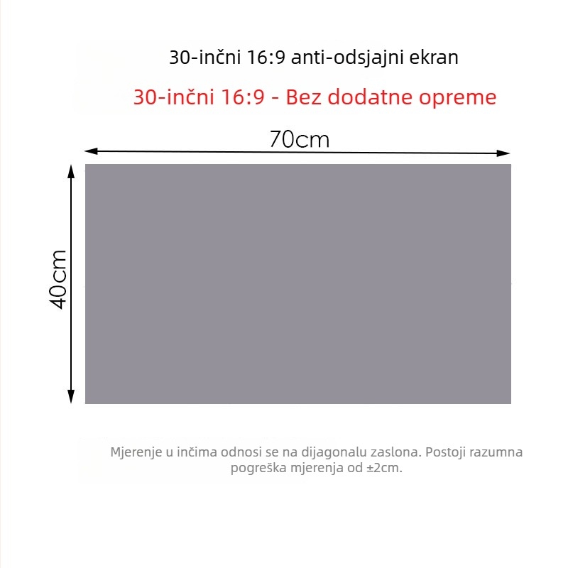 NICEFOUR SK1 Sklopivi anti-refleksijski projekcijski zaslon, težina 100–820 g, ovlaštena privatna marka, ugao gledanja 0–40°