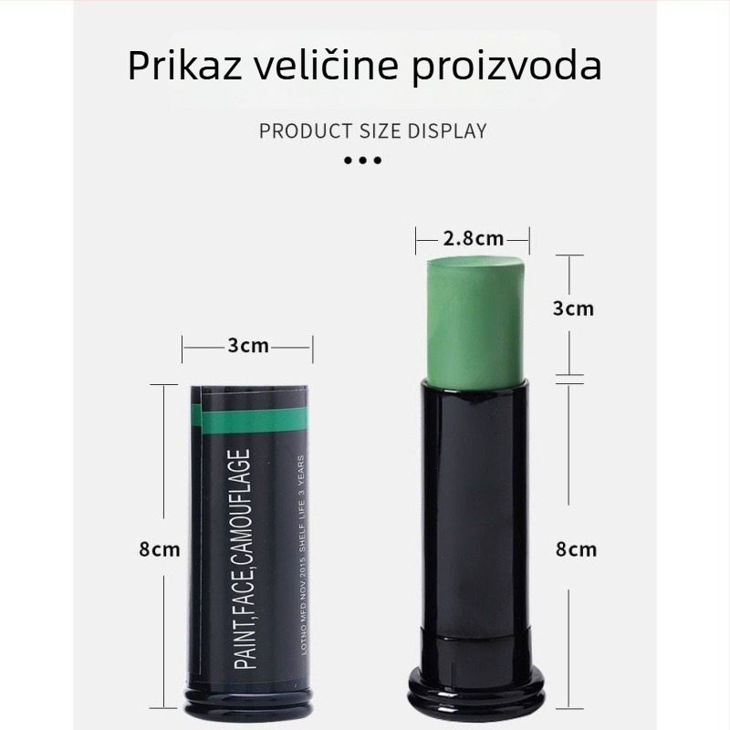 Chagall kamuflažni uljni makeup za tijelo, trobojni set, 30 g, za vojne entuzijaste i kampiranje na otvorenom
