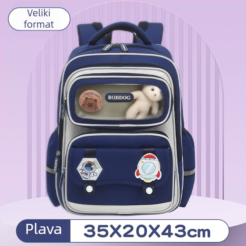 Unisex školski ruksak za 1–6. razred, velikog kapaciteta, Oxford materijal, dišući, vodootporan, naramenice s zračnim jastučićima