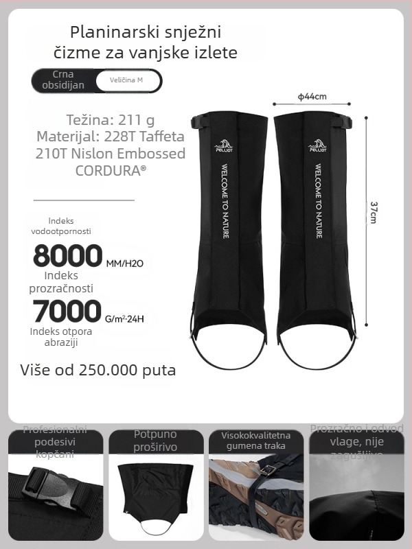 Cordura snježne gaitere za odrasle – zaštita listova, alpinizam, planinarenje i kampiranje, vodootporno Taslan/Nylon