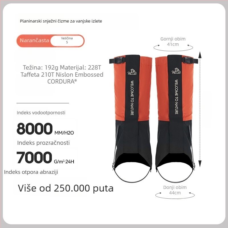 Cordura snježne gaitere za odrasle – zaštita listova, alpinizam, planinarenje i kampiranje, vodootporno Taslan/Nylon