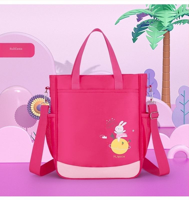 Školska torba satchel s karikaturalnim životinjskim uzorkom, Oxford tkanina, kapacitet ispod 20 L, zatvarač