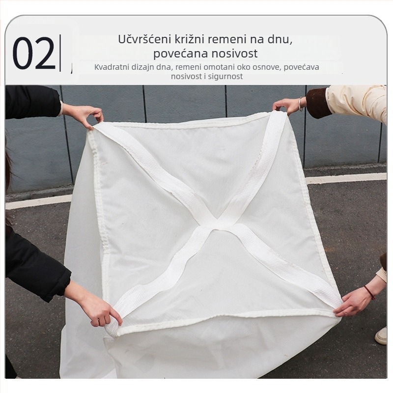 Prozračna ton torba za prijevoz vode, škampi, pijeska i mulja; kvadratnog oblika; materijal: izdržljiva mrežasta tkanina; kapacitet: više veličina; marka Kaixiu