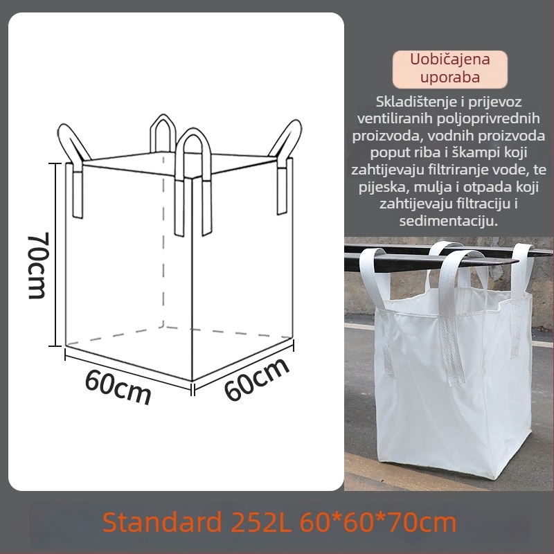 Prozračna ton torba za prijevoz vode, škampi, pijeska i mulja; kvadratnog oblika; materijal: izdržljiva mrežasta tkanina; kapacitet: više veličina; marka Kaixiu