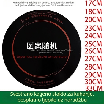 Staklena ploča za grijanje za indukcijski kuhalo, okruglog oblika, mikrokrystalna ploča – dodatak za električnu keramičku ploču