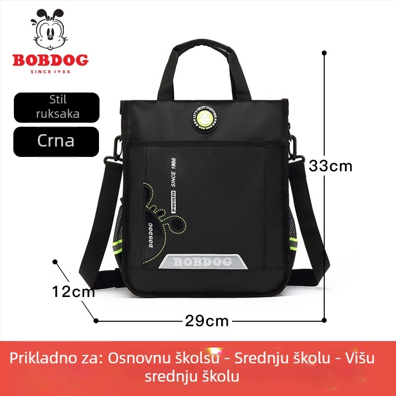 Torba od platna za učenike osnovne škole, crossbody, velika kapaciteta, vodootporna, ultra lagana — Babu Bean