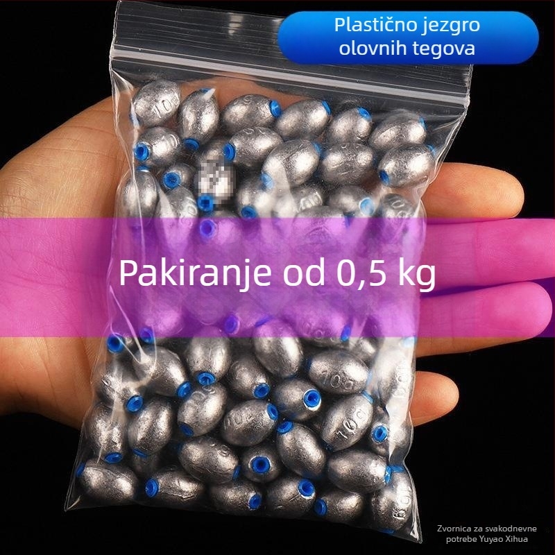 Gumene ribarske težine, cilindričnog oblika, u okrugloj vrećici, prilagodljivo