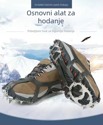 Ledni krpelji za cipele, s 8/10/24 zubima, protivklizni za snijeg i outdoor planinarenje
