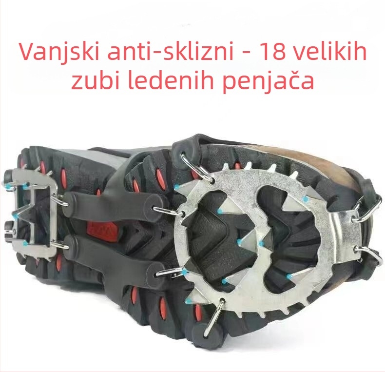 Ledni krpelji za cipele, s 8/10/24 zubima, protivklizni za snijeg i outdoor planinarenje