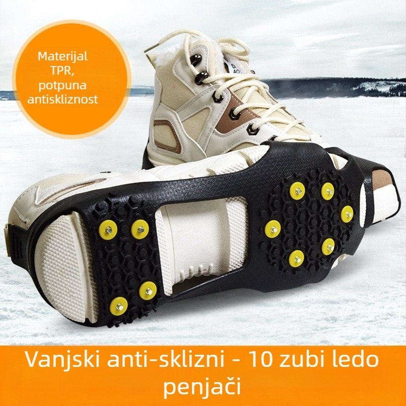 Ledni krpelji za cipele, s 8/10/24 zubima, protivklizni za snijeg i outdoor planinarenje