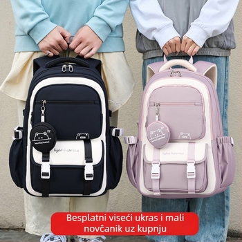 Ruksak za učenike od Oxford platna, prozračan i vodootporan, ultra lagan i izdržljiv, proširiva kapacitet, naramenice s zračnim jastučićem