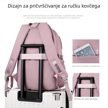 Ruksak za učenike od Oxford platna, prozračan i vodootporan, ultra lagan i izdržljiv, proširiva kapacitet, naramenice s zračnim jastučićem