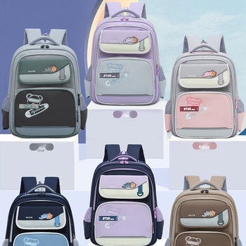 Unisex školski ruksak od Oxford platna, prozračan, proširivi kapacitet, zaštita kralježnice, naramenice s zračnim jastukom