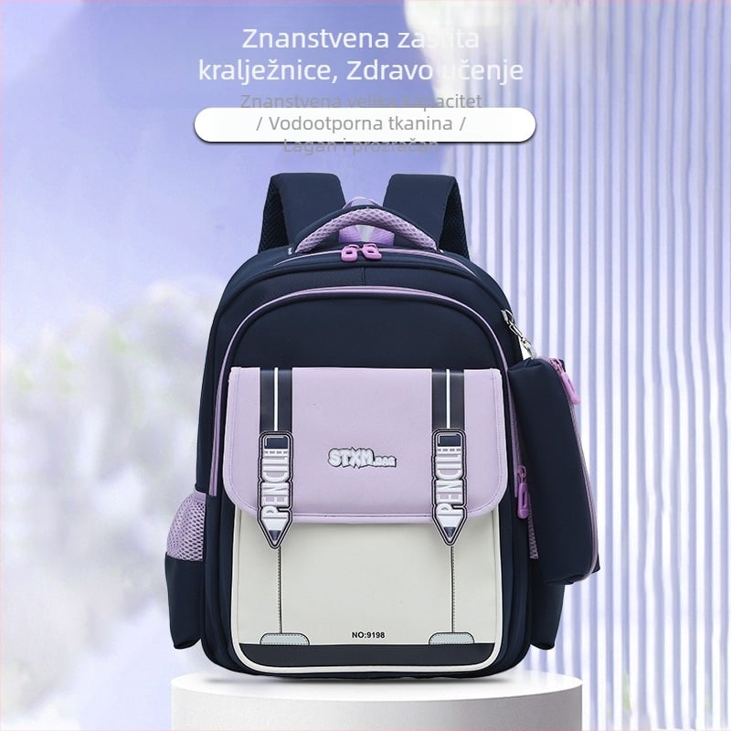 Unisex školski ruksak od Oxford platna, prozračan, proširivi kapacitet, zaštita kralježnice, naramenice s zračnim jastukom