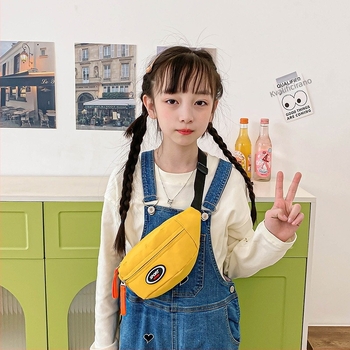 Dječja torba za prsa u korejskom stilu s uzorkom slova, lagana crossbody, unisex, najlon, prozračna, ljeto 2025