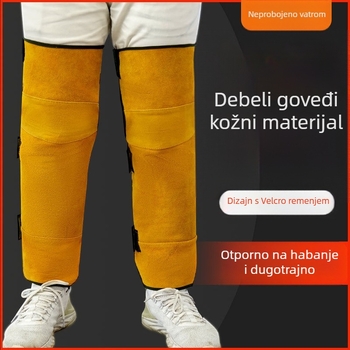 Zavarivački koljenji štitnici od kože krave, 400 g, za zavarivanje, rezanje i brušenje