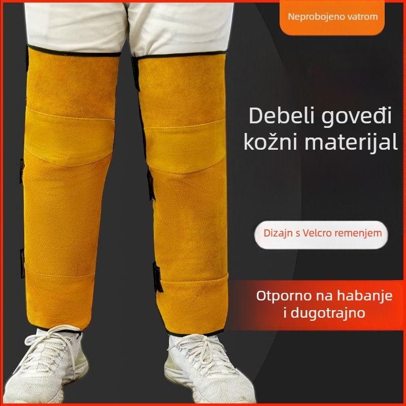 Zavarivački koljenji štitnici od kože krave, 400 g, za zavarivanje, rezanje i brušenje