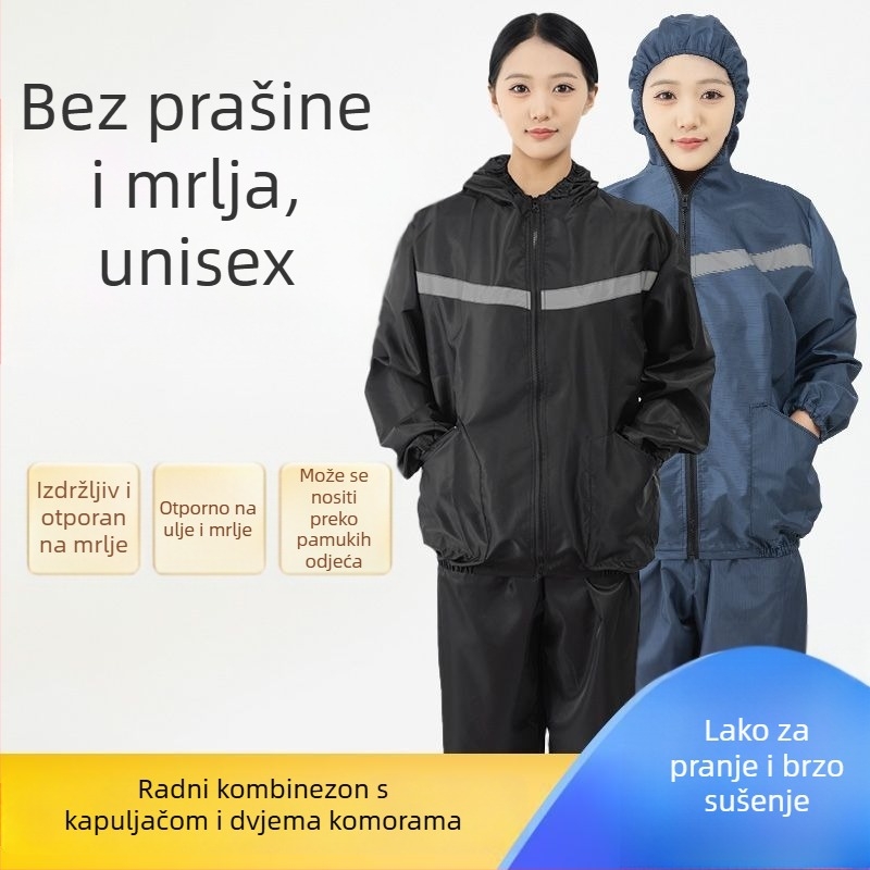 Unique zaštitne kombinezoni otporni na prašinu, podijeljeni, poliester