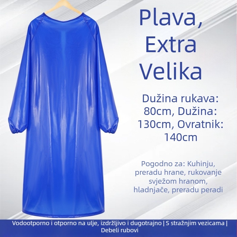 Otporna vodootporna pregača za preradu mesa i plodova mora, materijal: goveđa tetiva, 800 g, otporna na kiseline i lužine