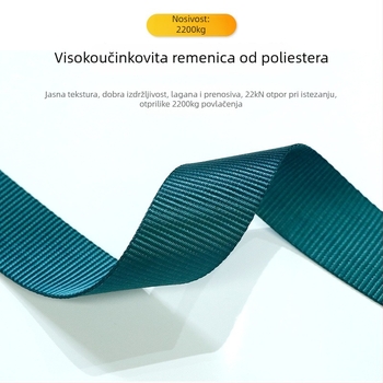 Ansuo sigurnosni pojas za rad na električnim stubovima s podesivim užetom duljine 130–180 cm, poliester