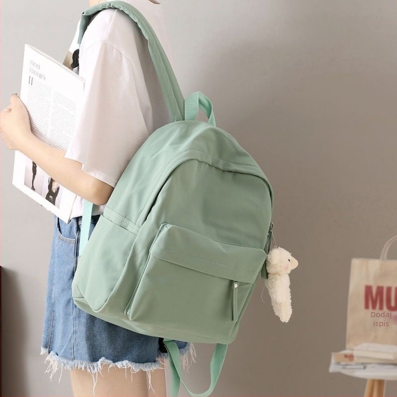 Najlonski školski ruksak, unisex, 20–35 L, stil fakulteta, prozračan, vodootporan, protiv krađe, ergonomski stražnji panel, pogodan za 15-inčni laptop