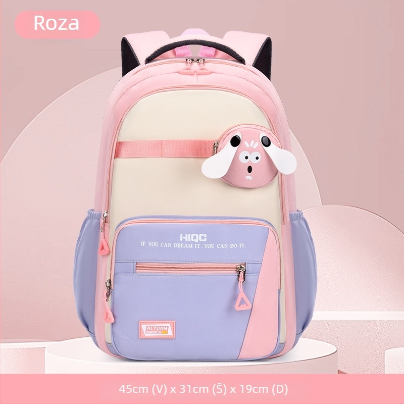 Unisex školski ruksak za osnovnu školu s zaštitom kralježnice, lagan, otporan, anime uzorak, zakrivljene naramenice