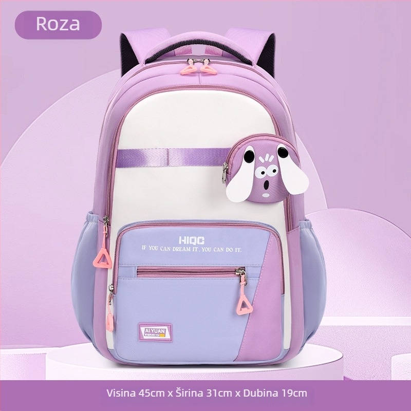 Unisex školski ruksak za osnovnu školu s zaštitom kralježnice, lagan, otporan, anime uzorak, zakrivljene naramenice