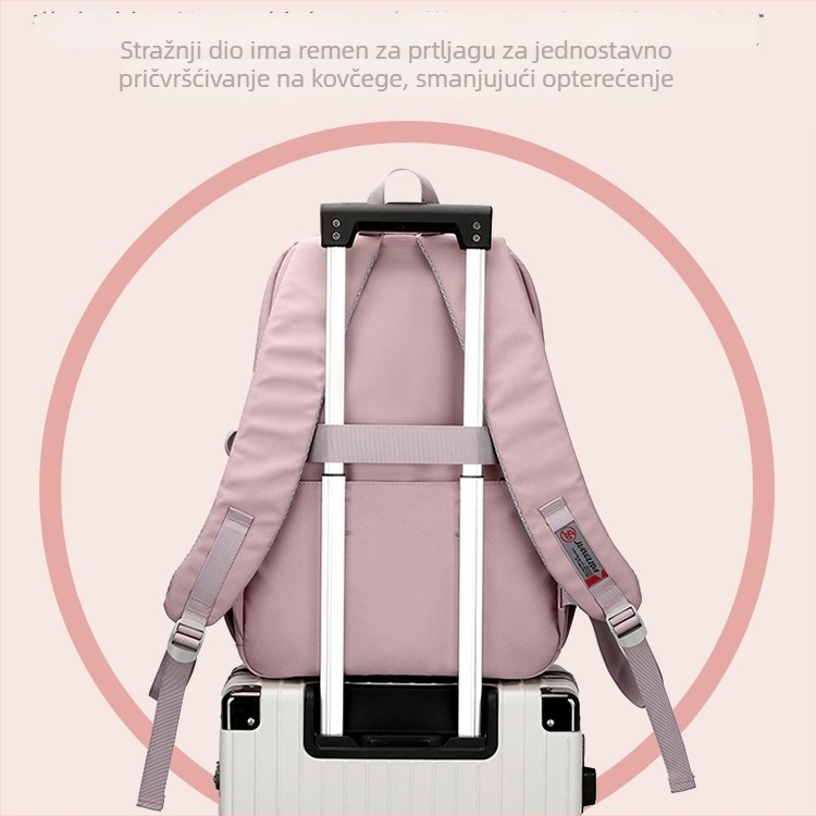Ženski školski ruksak — lagan, ergonomska zaštita leđa, velik kapacitet, smanjuje napor, za srednju i gimnaziju