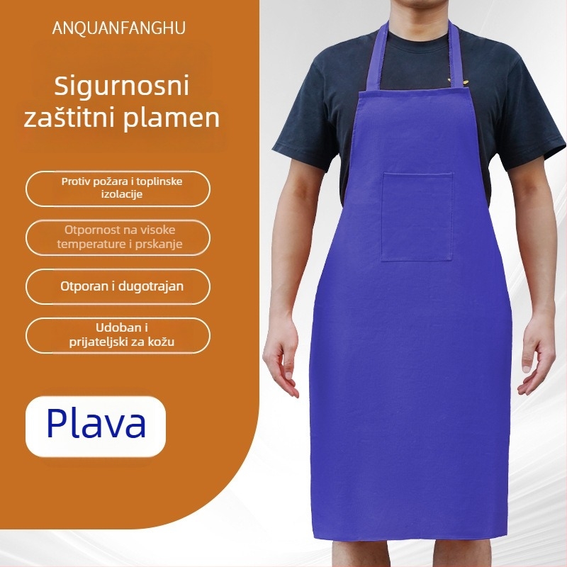 Pregača za zavarivanje od otpornog materijala s zaštitom od vatre i toplinske izolacije; pogodna za zavarivanje, rezanje i brušenje
