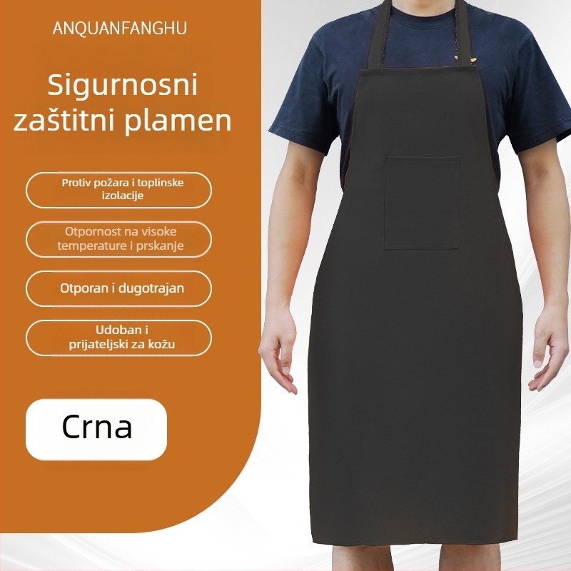 Pregača za zavarivanje od otpornog materijala s zaštitom od vatre i toplinske izolacije; pogodna za zavarivanje, rezanje i brušenje