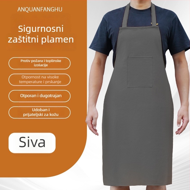 Pregača za zavarivanje od otpornog materijala s zaštitom od vatre i toplinske izolacije; pogodna za zavarivanje, rezanje i brušenje