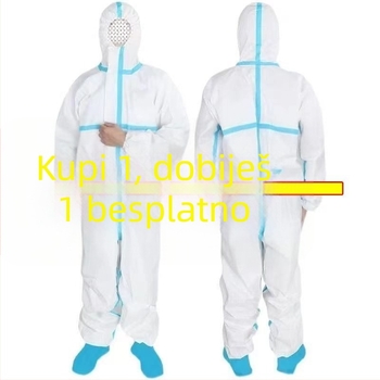 Kombinezon za cijelo tijelo, jednokratni izolacijski odjev za medicinsko osoblje, vanjska uporaba, netkani materijal PP+PE