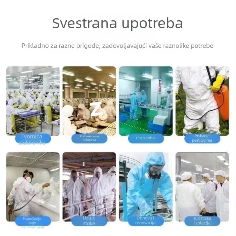 Kombinezon za cijelo tijelo, jednokratni izolacijski odjev za medicinsko osoblje, vanjska uporaba, netkani materijal PP+PE