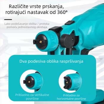 Elektrčni ručni sprej za boje, visok tlak, prijenosni, kompatibilan s latex bojom, za kućnu upotrebu