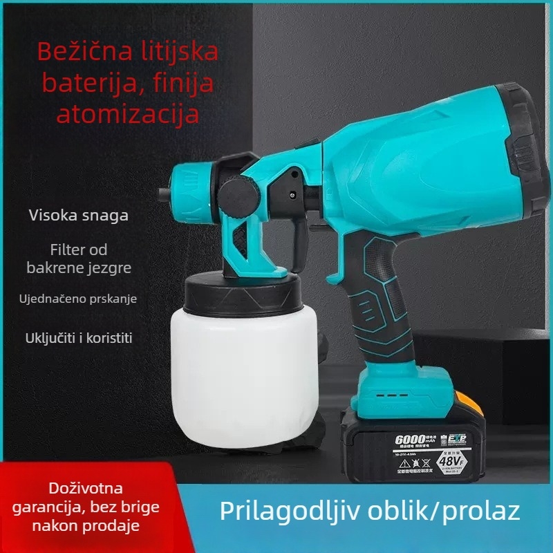 Elektrčni ručni sprej za boje, visok tlak, prijenosni, kompatibilan s latex bojom, za kućnu upotrebu