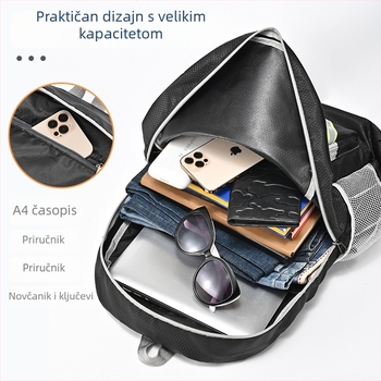 Sklopivi vanjski ruksak, ultralak, prozračan i vodootporan, 20–35L, Oxford tkanina, remen s zračnom jastučićem, kompatibilan s 14-inčnim prijenosnim računalom