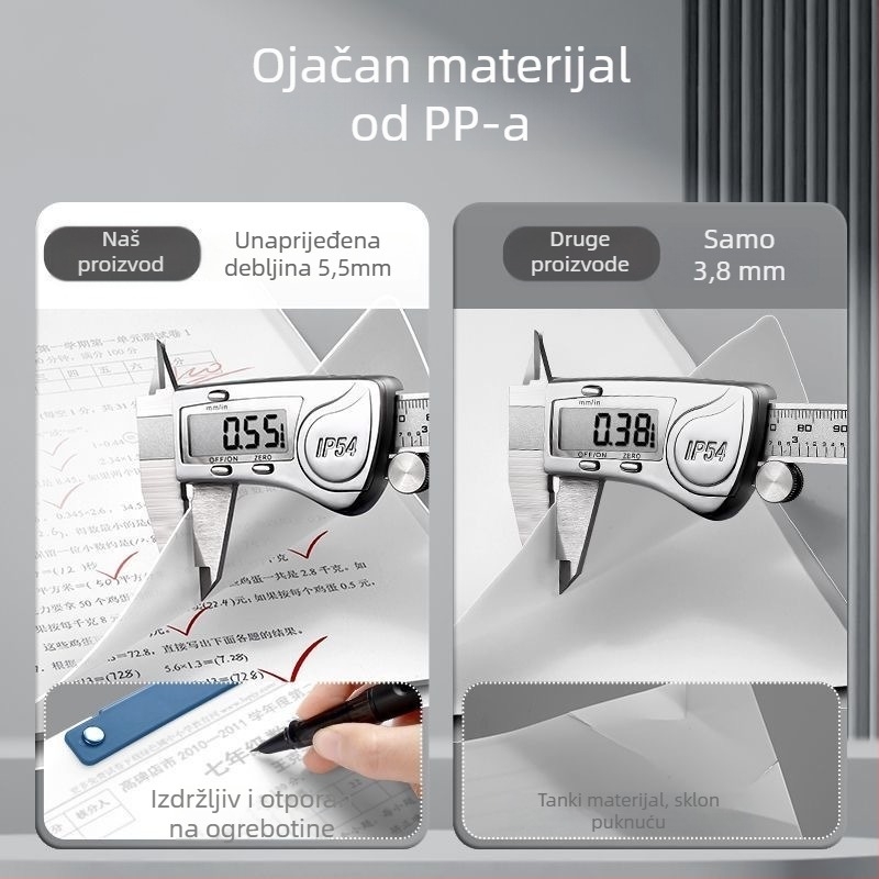 Kuai liwen 4901 Dvostruki vučni štapić za testne listove, okretni klip, PP, A4/A3