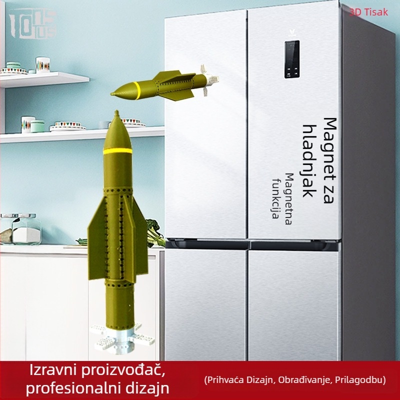 Vojni model AIM-120 Hellfire — PLA 3D ispis, moderni umjetnički stil, privjesak, prilagodba dostupna