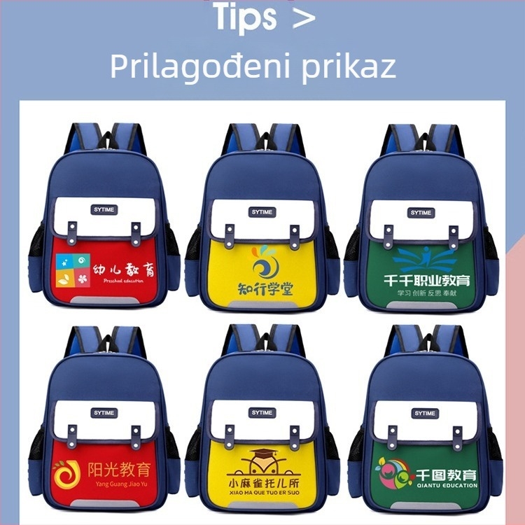 Torba za vrtić s logom – Oxford tkanina, vodootporna, ultralagana, proširiva, remen s zračnim jastučićem