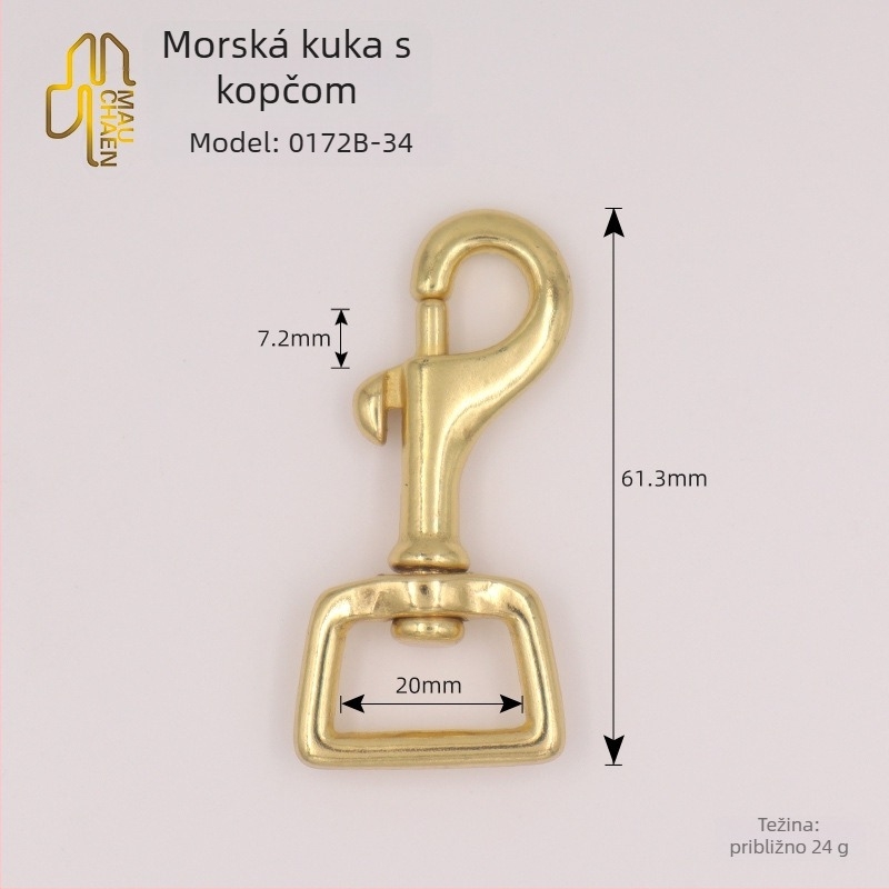 Kuka od mesinga — Model 0172B-017B; Marka Shanghai Maoquan; za pseći pojas i prtljagu