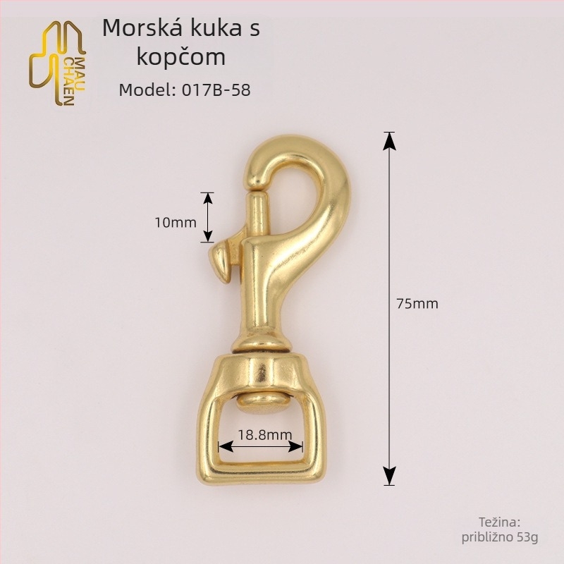 Kuka od mesinga — Model 0172B-017B; Marka Shanghai Maoquan; za pseći pojas i prtljagu