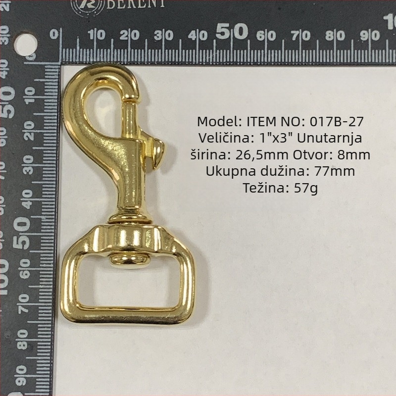 Kuka od mesinga — Model 0172B-017B; Marka Shanghai Maoquan; za pseći pojas i prtljagu