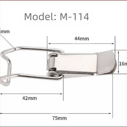 Flat Mouth Lock za flight case – nehrđajući čelična opružna kopča | modeli M111–M115 | Marka Magnesium Xun