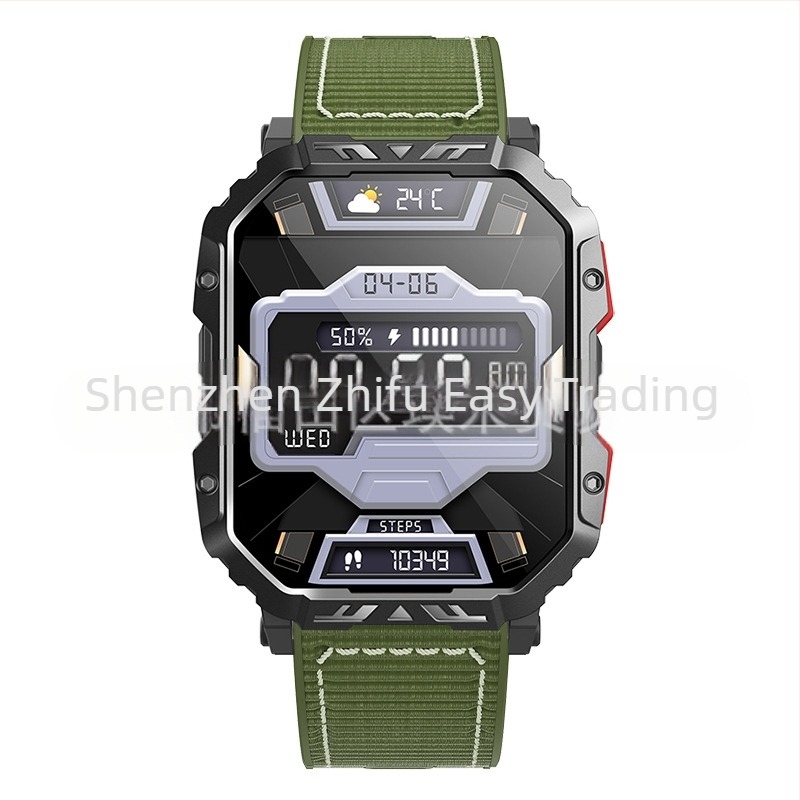 Pametni sat F407 s mjerenjem otkucaja srca, Bluetooth pozivima, brojanje koraka, 2,1-inčni TFT zaslon, silikonska narukvica